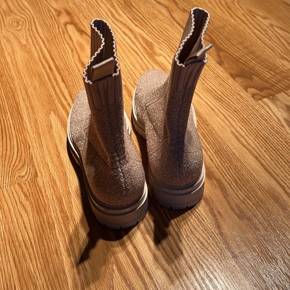 Nude knit ankle boots from Gianvito Rossi